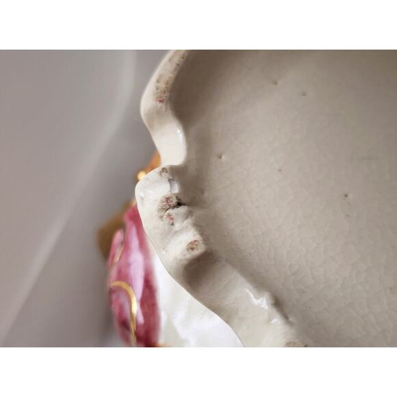 Bowl & Lid-Gold Trim-Japanese Inspired Summer Scenes-3D Embossed-Colorful-Footed - Picture 14 of 16